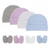 Set de Gorro con dobladillo y Guantes Unitalla Bebes