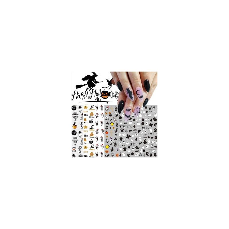Set de Pegatinas para Uñas con diseños de Halloween