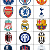 Sticker Calcomanias Escudos Futbol Internacional Estampas Decorativas Tamaño Carta