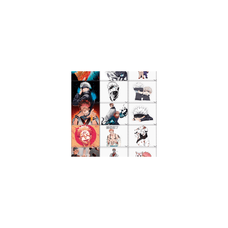 Sticker Calcomanias Jujutsu Kaisen Estampas Decorativas Tamaño Carta
