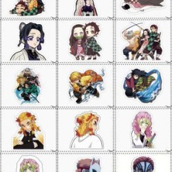 Sticker Calcomanias Kimetsu Zombies Estampas Decorativas Tamaño Carta