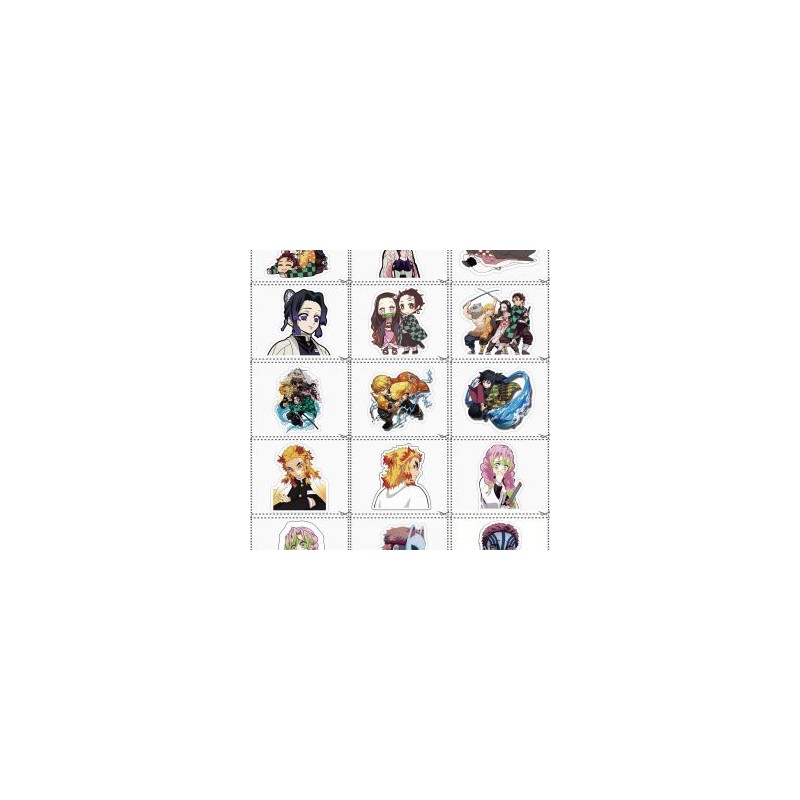 Sticker Calcomanias Kimetsu Zombies Estampas Decorativas Tamaño Carta