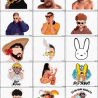 Sticker Calcomanias Nude #1 Estampas Decorativas Tamaño Carta