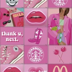 Sticker Calcomanias Pinky Chicle Estampas Decorativas Tamaño Carta