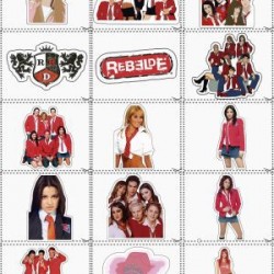 Sticker Calcomanias Rebelde Estampas Decorativas Tamaño Carta