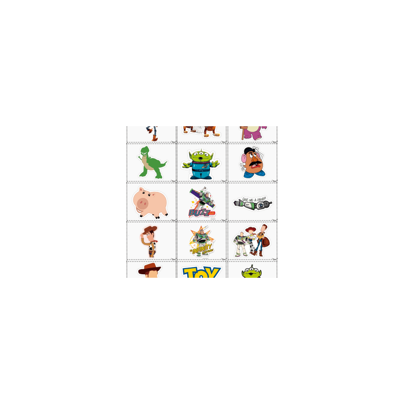 Sticker Calcomanias Toy Story Estampas Decorativas Tamaño Carta