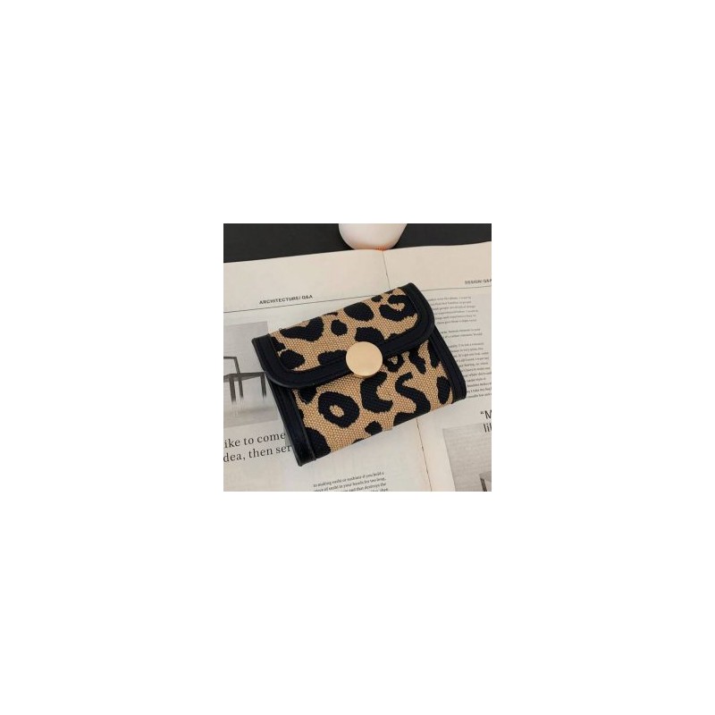 Tarjetero Compacto Estampado Leopardo