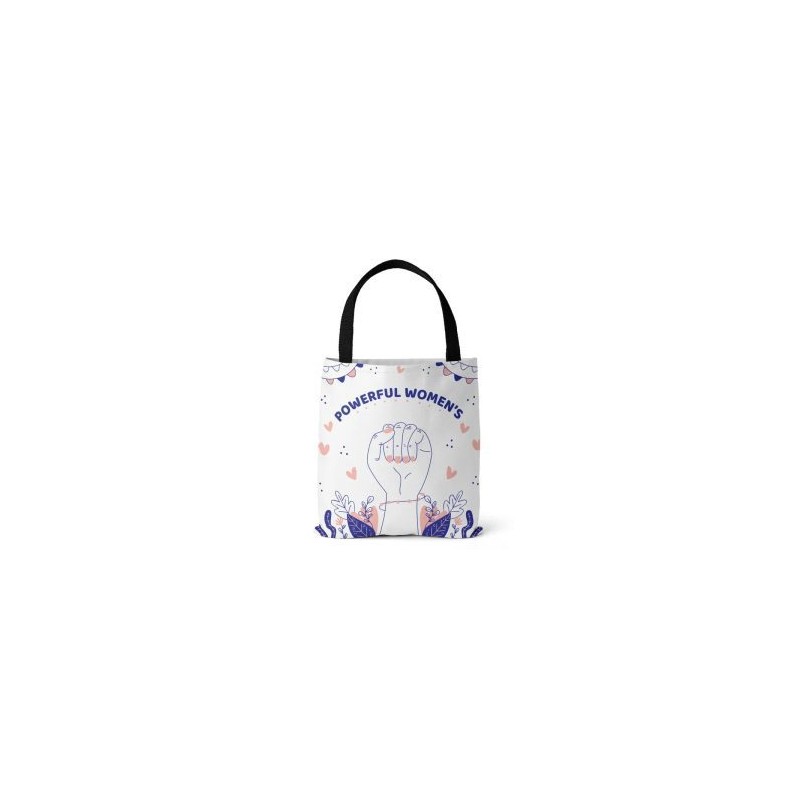 Tote Bag de Lona Bolso de Compras Powerful Women´s Blanco