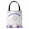 Tote Bag de Lona Bolso de Compras Powerful Women´s Blanco