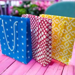 Bolsa de Regalo con Diseño de Animalitos Kawaii Mediana