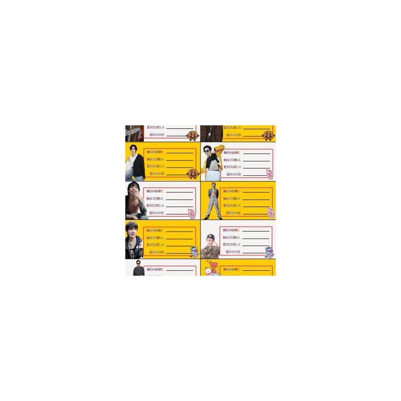Planilla con 19 Stickers Cortados con Laser Van Gogh