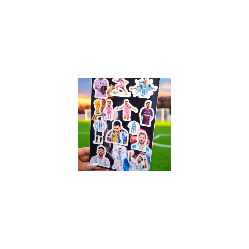 Planilla con 21 Stickers Cortados con Laser Chucky