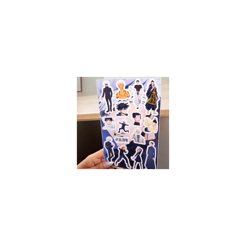 Planilla con 21 Stickers Cortados con Laser Guerreros Z