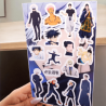 Planilla con 21 Stickers Cortados con Laser Guerreros Z