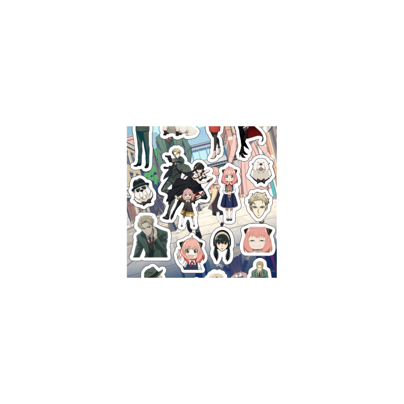 Planilla con 21 Stickers Cortados con Laser Natanael