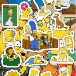 Planilla con 22 Stickers Cortados con Laser Harry Potter
