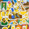 Planilla con 22 Stickers Cortados con Laser Harry Potter