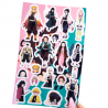Planilla con 23 Stickers Cortados con Laser Pokemon