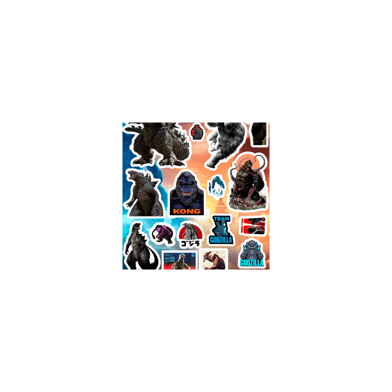 Planilla con 24 Stickers Cortados con Laser Gattitos Tiburones