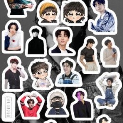 Planilla con 29 Stickers Cortados con Laser Attack on Titan
