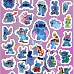 Planilla con 29 Stickers Cortados con Laser Stitch