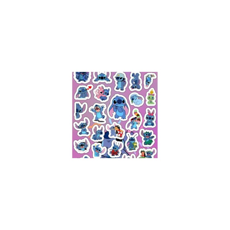 Planilla con 29 Stickers Cortados con Laser Stitch