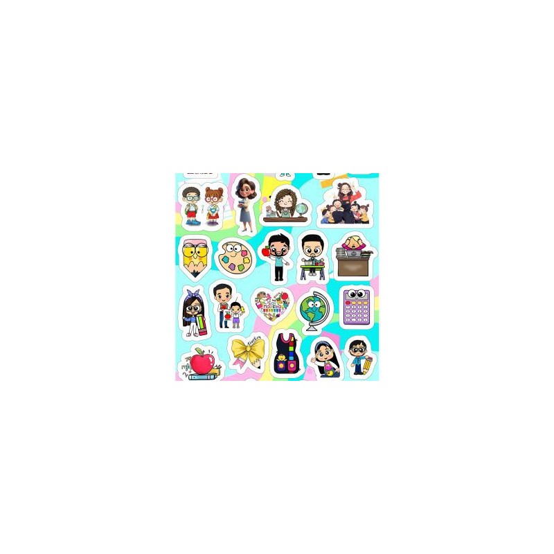 Planilla con 31 Stickers Cortados con Laser BlackPink