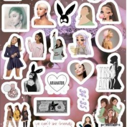 Planilla con 31 Stickers Cortados con Laser Cristiano