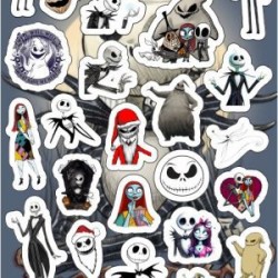 Planilla con 31 Stickers Cortados con Laser Zelda
