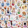 Planilla con 34 Stickers Cortados con Laser Gatos Memes
