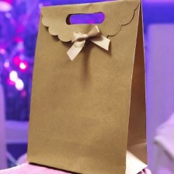 Bolsa de Regalo Chica Papel Kraft con Broche de Velcro