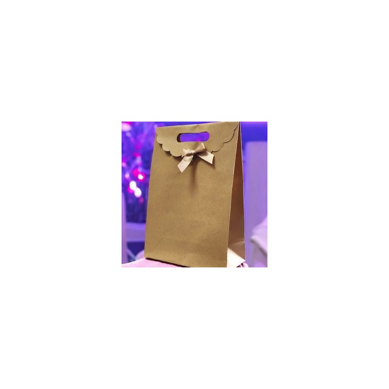 Bolsa de Regalo Chica Papel Kraft con Broche de Velcro