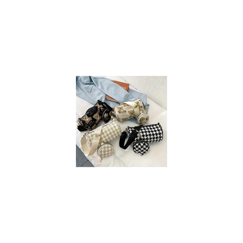 Bolso Cilindrico Crossbody con Monedero Cute
