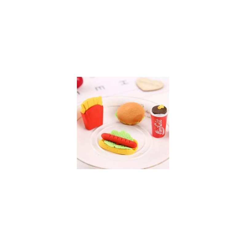 Borradores de Comida Rápida Gomas Fast Food (se envia modelo al azar)